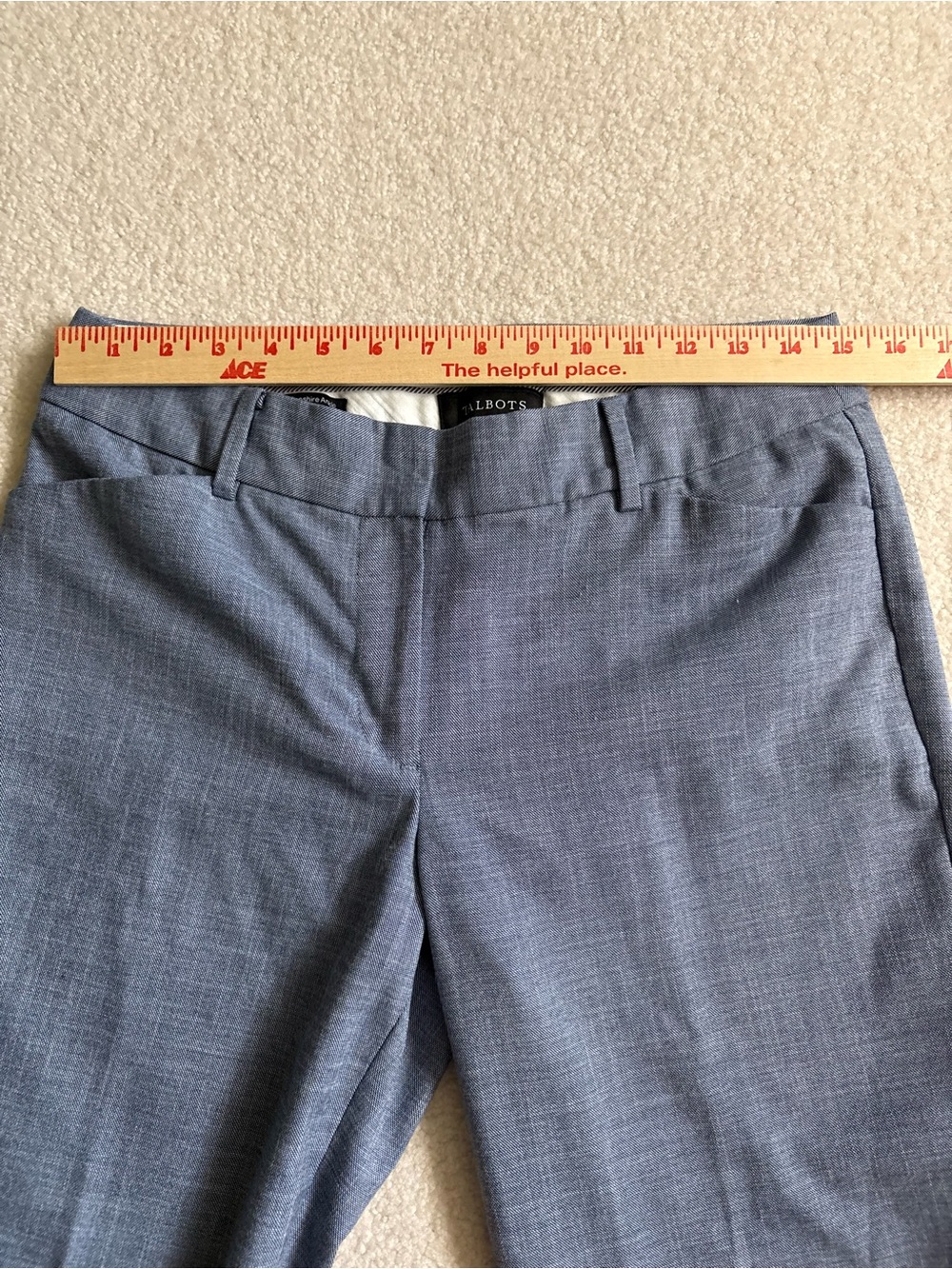 Talbots Hampshire Ankle Pants Chambray Size 6 - Picture 13 of 14